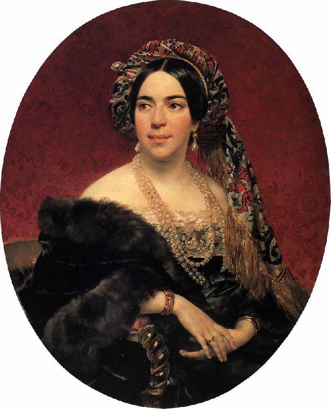 Karl Briullov Portrait of Maria Pavlovna Volkonskaia oil painting image
